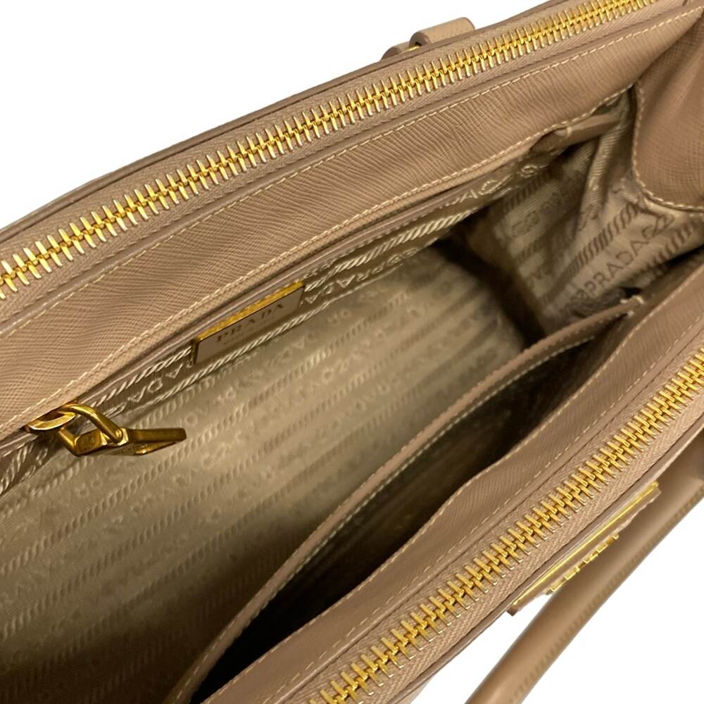 Prada Galleria Handbag Beige Gold - Picture 7 of 15